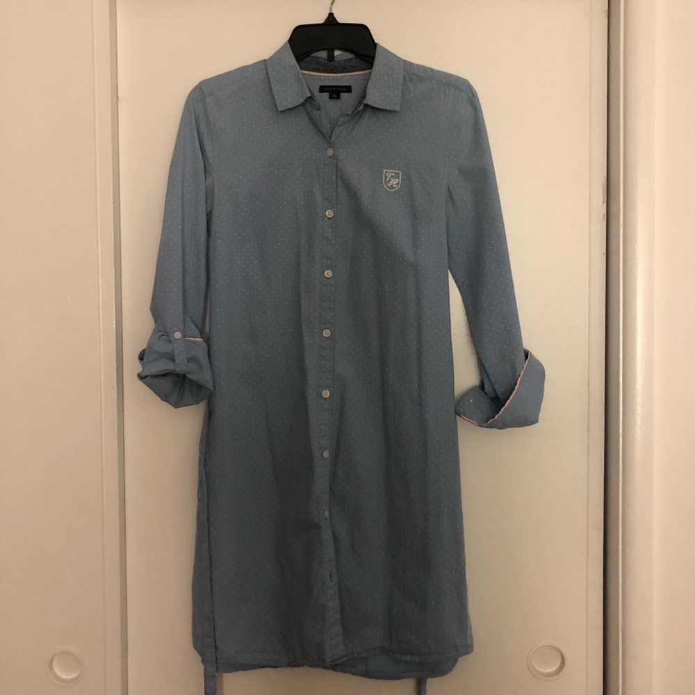 Blue Tommy Hilfiger Button up Dress - Picture 2 of 4